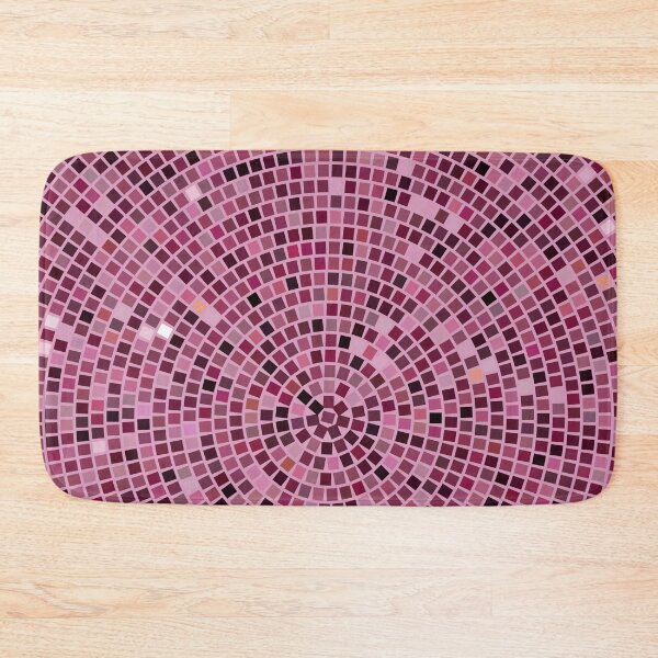 Item preview, Vintage Disco Glam – Concentric Mirror Tile Mosaic | Pink designed and sold by Frohyou.