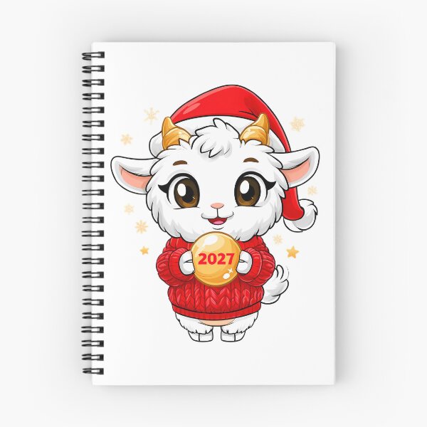 Item preview, Fluffy White Christmas Goat Mascot designed and sold by Retro Whimsy.