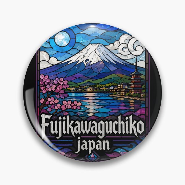 Item preview, Fujikawaguchiko Japan Fuji Stained Glass Art Travel designed and sold by TomFrontierArt.