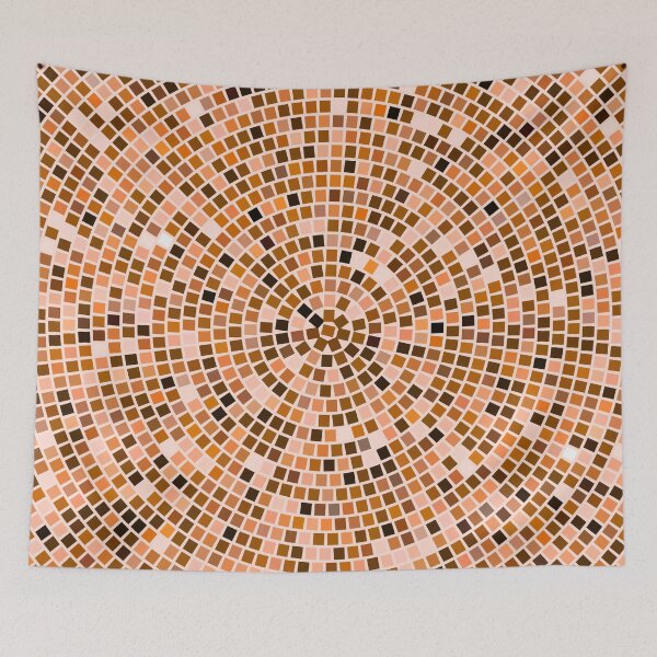 Item preview, intage Disco Glam – Concentric Mirror Tile Mosaic | Brown designed and sold by Frohyou.