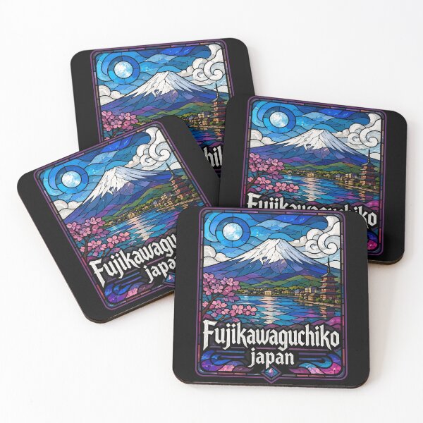Item preview, Fujikawaguchiko Japan Fuji Stained Glass Art Travel designed and sold by TomFrontierArt.