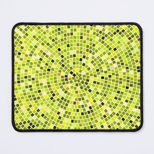Item preview, Vintage Disco Glam – Concentric Mirror Tile Mosaic | Chartreuse designed and sold by Frohyou.