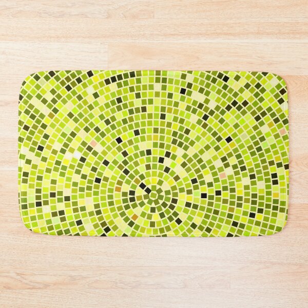 Item preview, Vintage Disco Glam – Concentric Mirror Tile Mosaic | Chartreuse designed and sold by Frohyou.