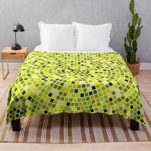Item preview, Vintage Disco Glam – Concentric Mirror Tile Mosaic | Chartreuse designed and sold by Frohyou.