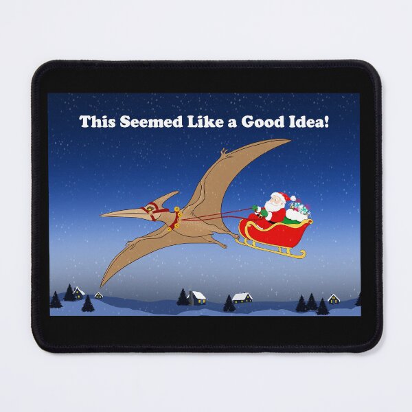 Item preview, Pterodactyl Santa Christmas Adventure Card designed and sold by daphsam.