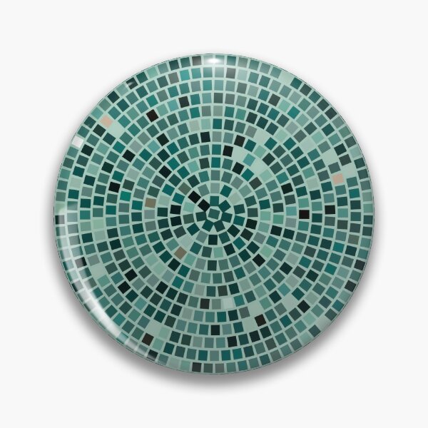 Item preview, Vintage Disco Glam – Concentric Mirror Tile Mosaic | Teal designed and sold by Frohyou.