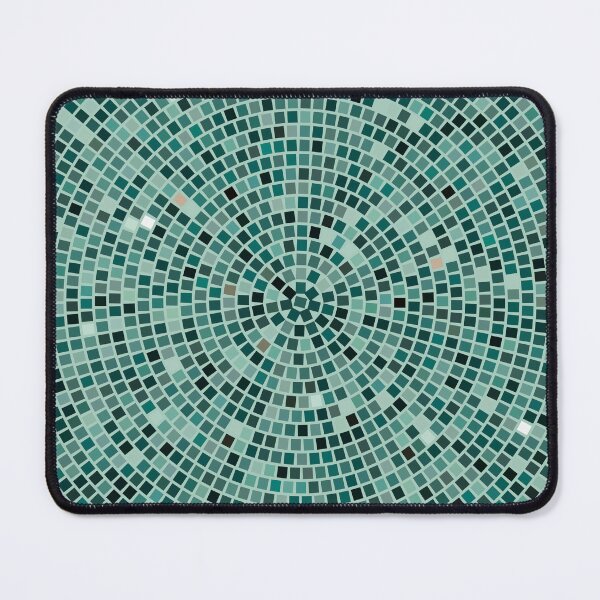 Item preview, Vintage Disco Glam – Concentric Mirror Tile Mosaic | Teal designed and sold by Frohyou.