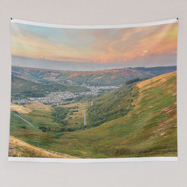 Item preview, Treorchy Sunset Over Cwm Parc in South Wales designed and sold by Violaman.