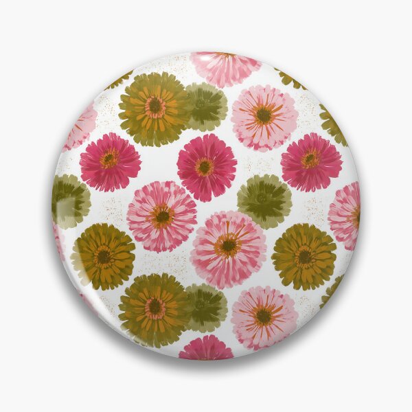 Item preview, Minimalistic Zinnia Flower  - Botanical Garden Pattern - Anniversary Gifts For Wife designed and sold by RoyalStarsPatts.