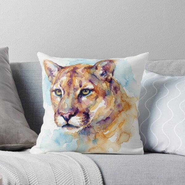 Item preview, Cougar Watercolor, Amber Lavender designed and sold by caracatita75.