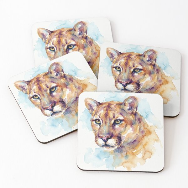 Item preview, Cougar Watercolor, Amber Lavender designed and sold by caracatita75.
