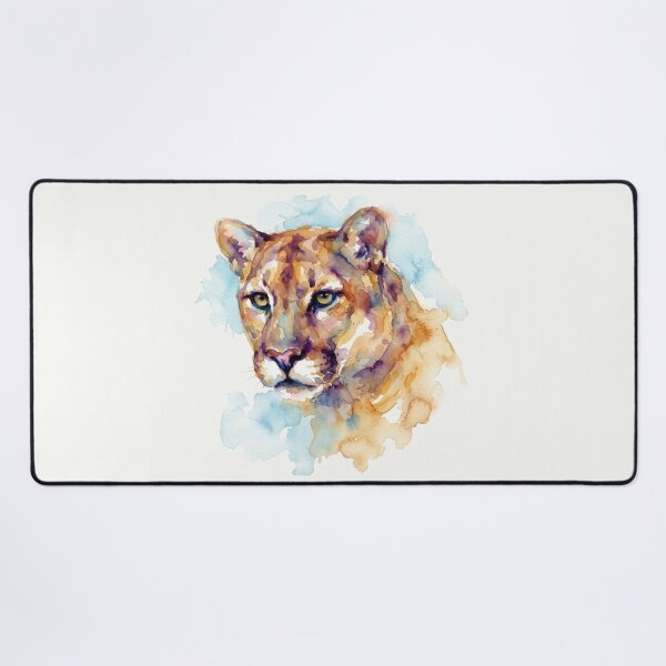 Item preview, Cougar Watercolor, Amber Lavender designed and sold by caracatita75.