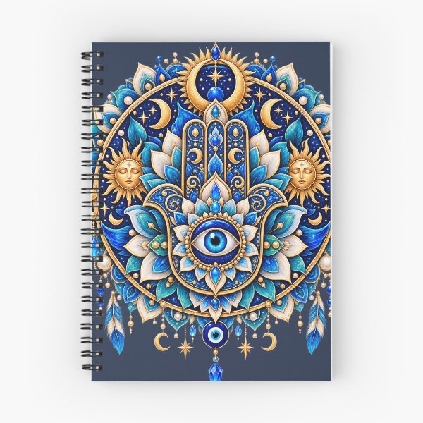 Item preview, Sacred Mandala – Hamsa Hand, Evil Eye & Celestial Symbols designed and sold by Lumvero.