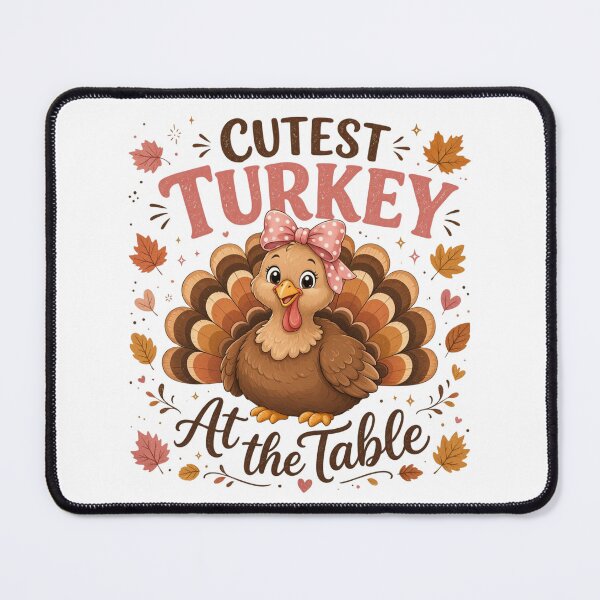 Item preview, Cutest Turkey At The Table Retro Cute Thanksgiving Turkey designed and sold by CF_VintageDesign.