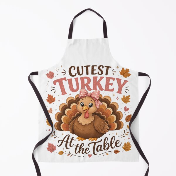 Item preview, Cutest Turkey At The Table Retro Cute Thanksgiving Turkey designed and sold by CF_VintageDesign.