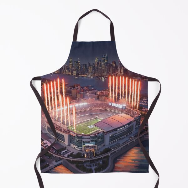 Item preview, New York Football Stadium at Night | Dramatic City Skyline Fireworks Sports Wall Art designed and sold by Iceberg Comic Book Lounge.