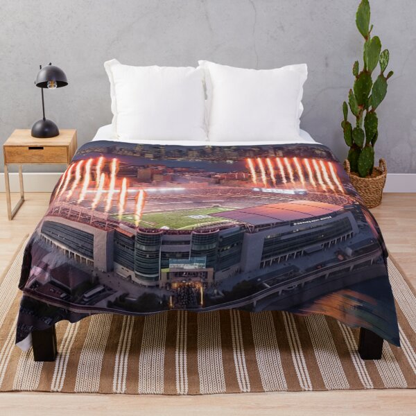 Item preview, New York Football Stadium at Night | Dramatic City Skyline Fireworks Sports Wall Art designed and sold by Iceberg Comic Book Lounge.