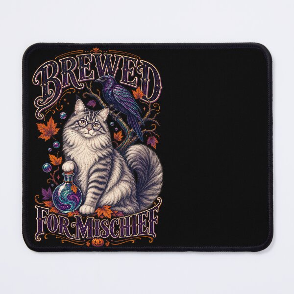 Item preview, Brewed For Mischief Gothic Cat Dark Halloween Design designed and sold by PinnyPxStudio.