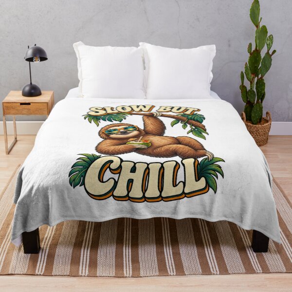 Item preview, Slow but Chill Tropical Sloth designed and sold by Kimberly Palmer.