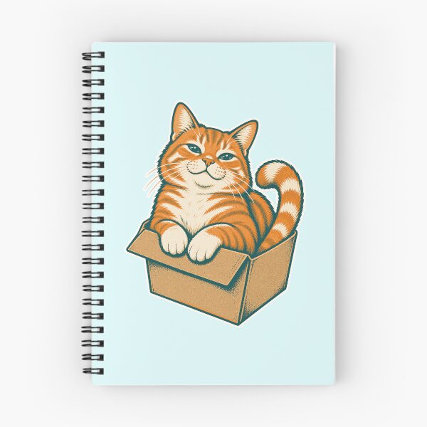 Item preview, Orange Tabby Cat Sitting in a Cardboard Box designed and sold by Jaani-T.