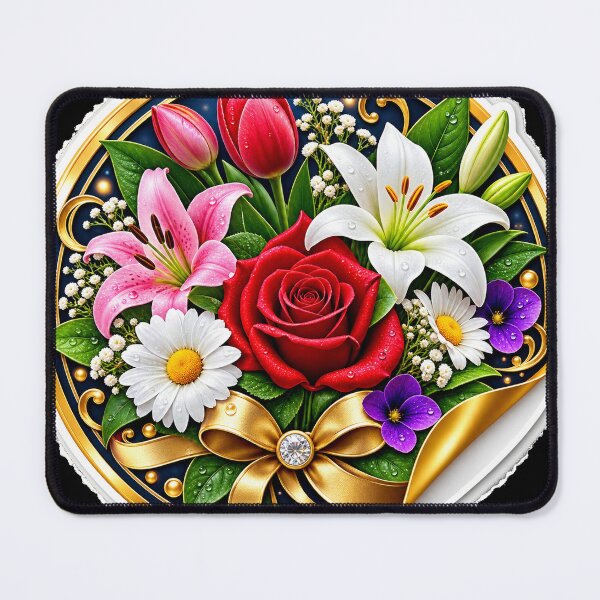 Item preview, **Elegant 3D Floral Sticker Logo** designed and sold by USNONLINE.