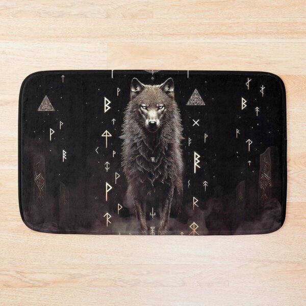 Item preview, Rune Wolf | Gothic Fantasy Forest Art designed and sold by Briarmoire.