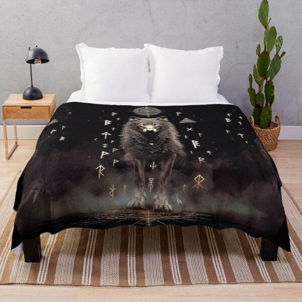 Item preview, Rune Wolf | Gothic Fantasy Forest Art designed and sold by Briarmoire.