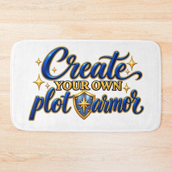 Item preview, Create Your Own Plot Armor – Motivational Geek Quote designed and sold by RaulWeirdAndFun.