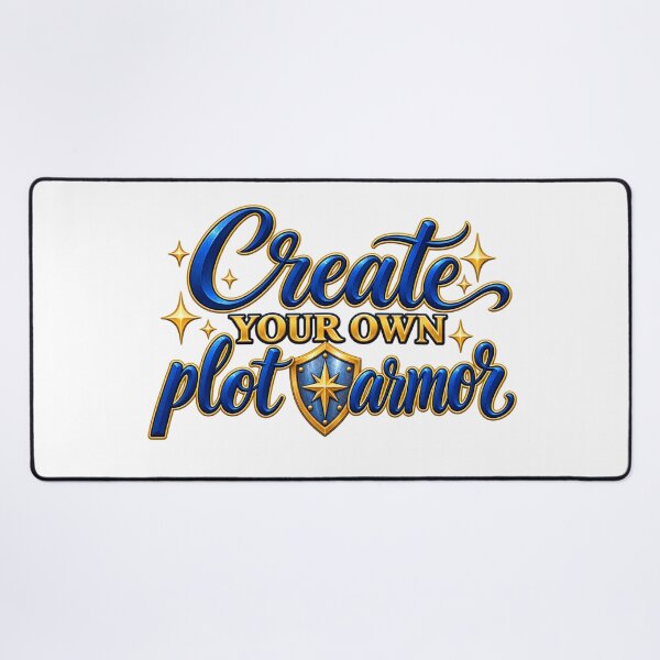 Item preview, Create Your Own Plot Armor – Motivational Geek Quote designed and sold by RaulWeirdAndFun.