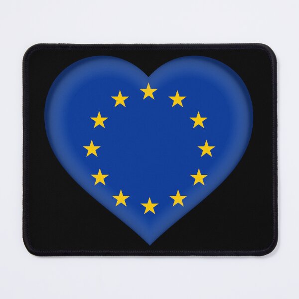 Item preview, European Flag Heart 3D EU Union Love Gift Design designed and sold by yazdogs.