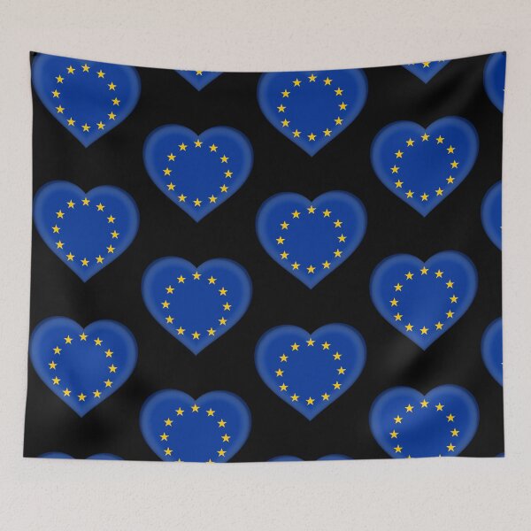 Item preview, European Flag Heart 3D EU Union Love Gift Design designed and sold by yazdogs.