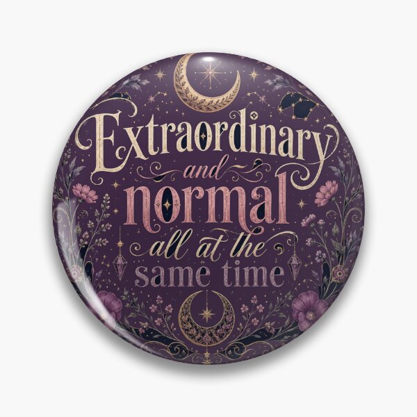 Item preview, Extraordinary and Normal – Ethereal Witchy Floral Quote for Cosmic Souls designed and sold by From Cyryl with Love.