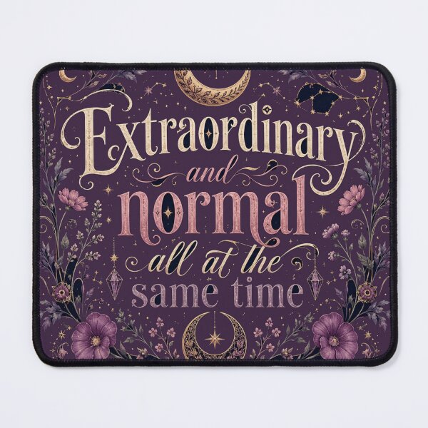 Item preview, Extraordinary and Normal – Ethereal Witchy Floral Quote for Cosmic Souls designed and sold by From Cyryl with Love.