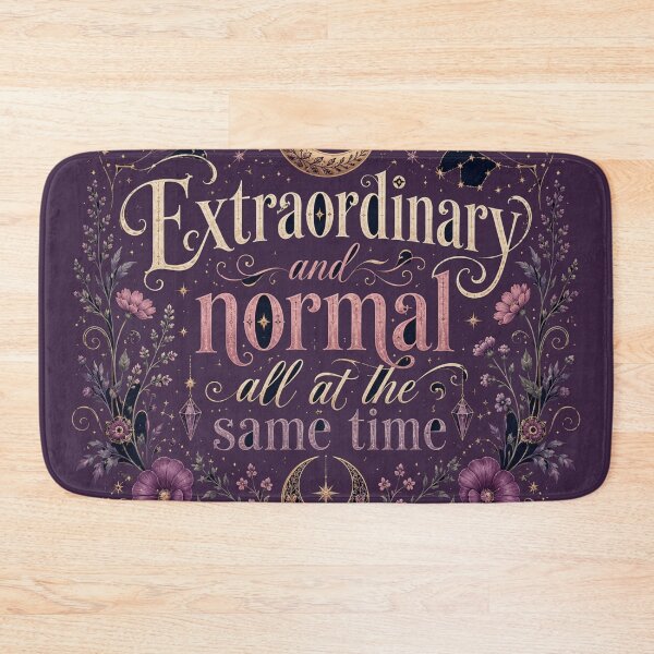 Item preview, Extraordinary and Normal – Ethereal Witchy Floral Quote for Cosmic Souls designed and sold by From Cyryl with Love.