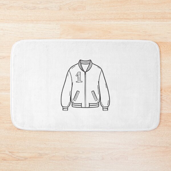 Item preview, A varsity jacket with a number print in sketch style designed and sold by rasagamastore.