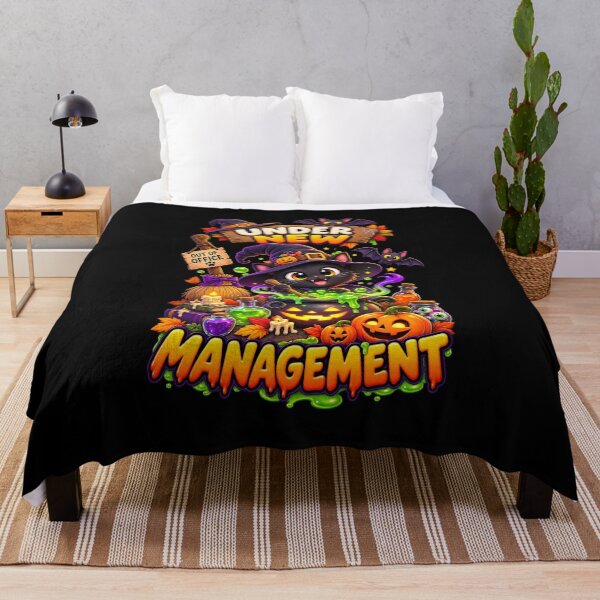 Item preview, Under New Management Funny Halloween Cat designed and sold by Yomere.