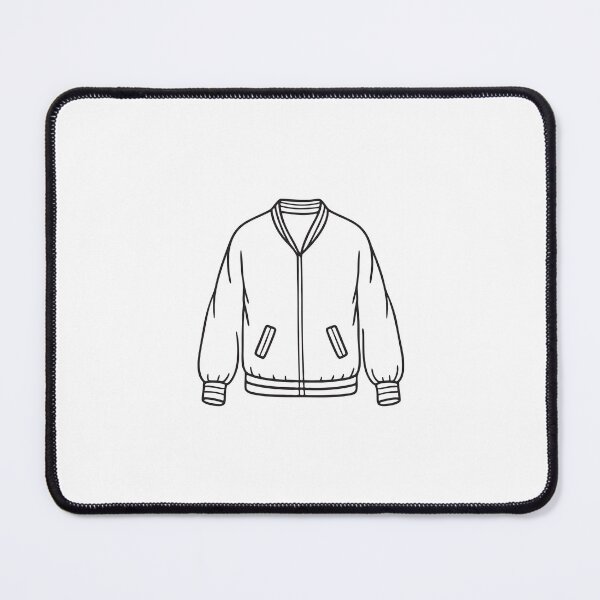 Item preview, A varsity jacket with striped cuffs in doodle drawing designed and sold by rasagamastore.