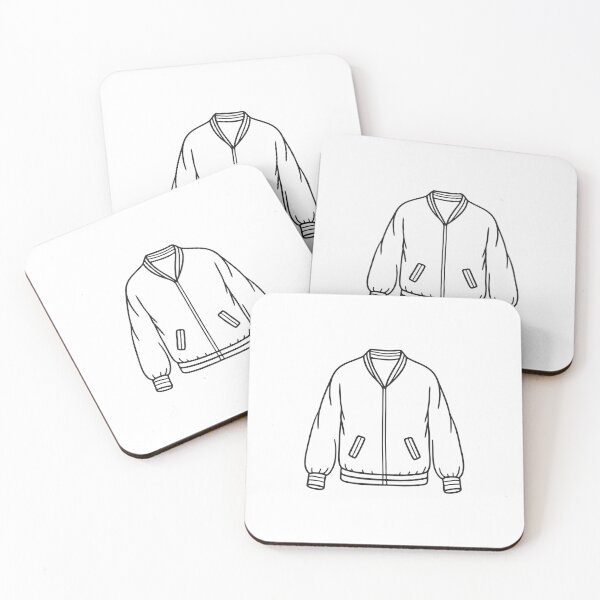 Item preview, A varsity jacket with striped cuffs in doodle drawing designed and sold by rasagamastore.