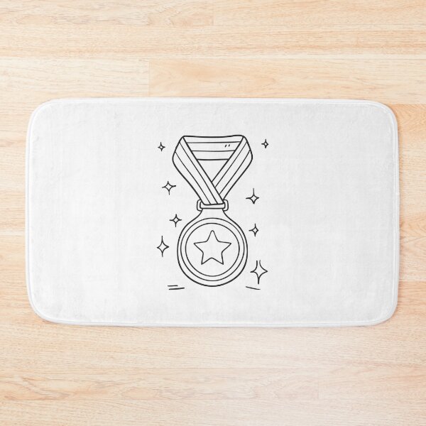 Item preview, A varsity medal hanging from a ribbon in hand drawn style designed and sold by rasagamastore.