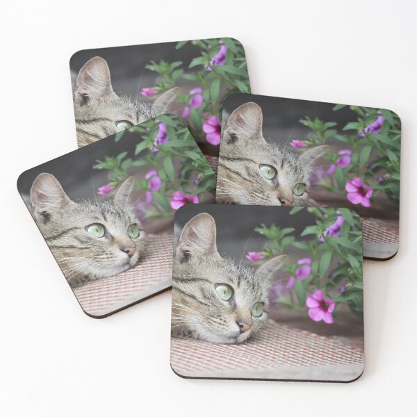 Item preview, Green Eyes Among the Flowers designed and sold by DansCreations42.