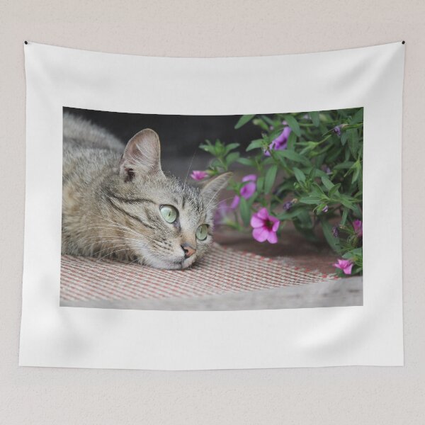 Item preview, Green Eyes Among the Flowers designed and sold by DansCreations42.