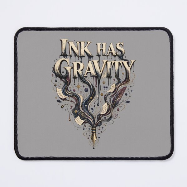 Item preview, Ink Has Gravity – Surreal Poetcore Fountain Pen Typography designed and sold by Golden Era Studio.