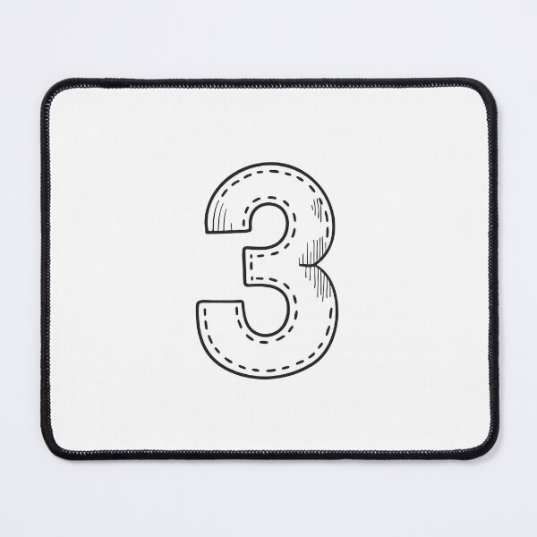 Item preview, A varsity number patch cut from cloth in doodle style designed and sold by rasagamastore.