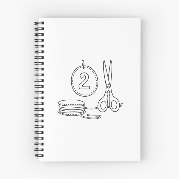 Item preview, A varsity number patch lying beside sewing scissors in sketch form designed and sold by rasagamastore.