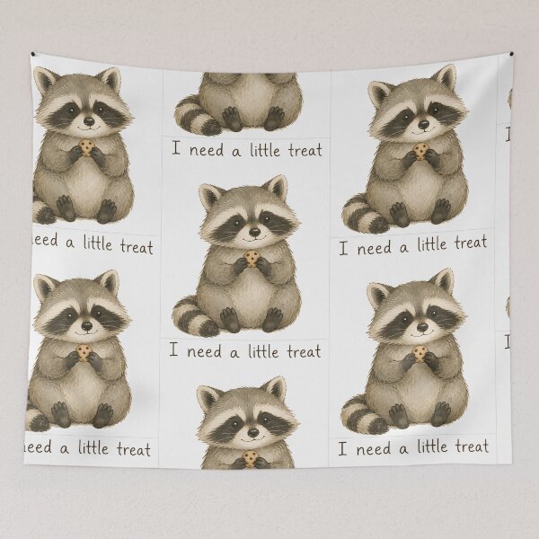 Item preview, A raccoon who needs a little treat.  designed and sold by RobertMartinArt.