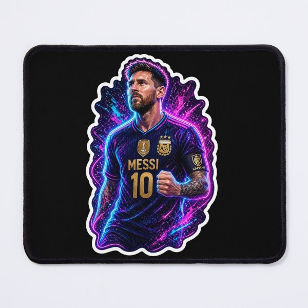 Item preview, Neon Football Captain Number 10 Cosmic Portrait designed and sold by ExploreAura Studio.