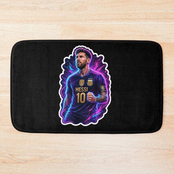 Item preview, Neon Football Captain Number 10 Cosmic Portrait designed and sold by ExploreAura Studio.