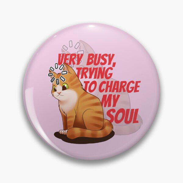 Item preview, Cat Very busy trying to charge my soul - Red designed and sold by PoddighiArt.