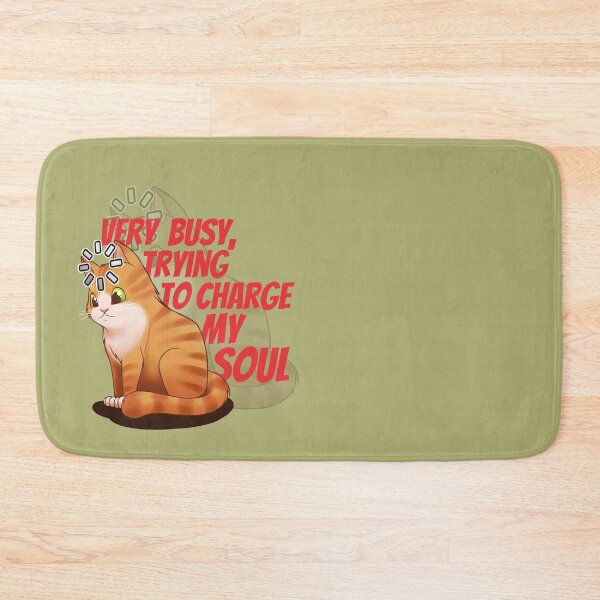 Item preview, Cat Very busy trying to charge my soul - Red designed and sold by PoddighiArt.