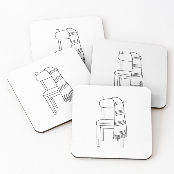 Item preview, A varsity scarf draped over the back of a chair in doodle drawing designed and sold by rasagamastore.